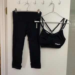 Womens Gymshark Energy Seamless Set Black - small